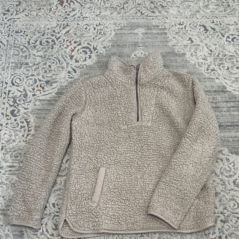 Altar'd State Cream Sherpa Hoodie